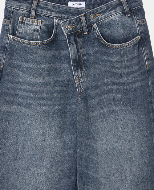 Jean wide avec boutonnage décalé - PIMKIE - 8