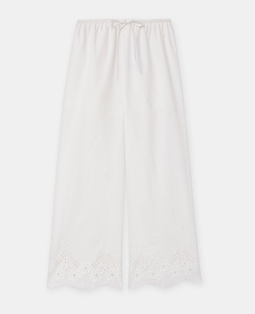 Pantalon droit avec broderie anglaise ajourée - PIMKIE - 4