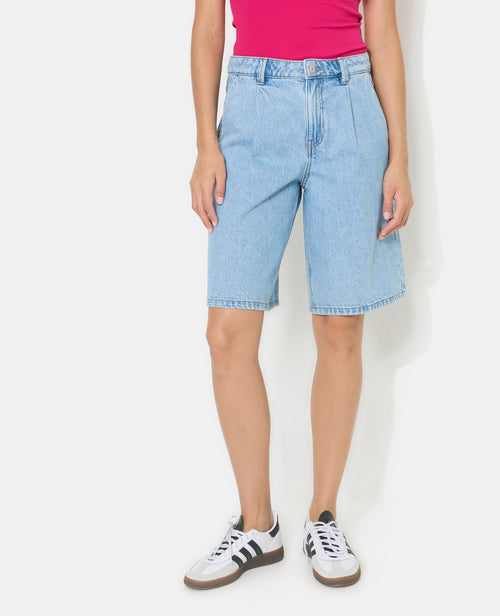 Bermuda en jean avec pinces - PIMKIE - 5