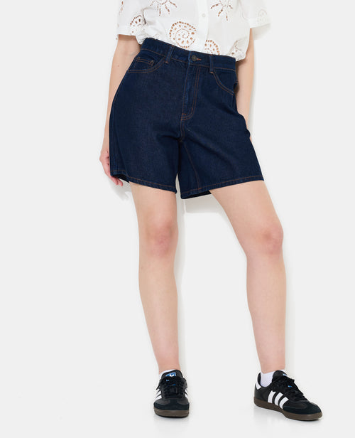 Bermuda large en jean taille haute - PIMKIE - 5