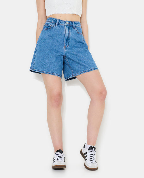 Bermuda large en jean taille haute - PIMKIE - 5