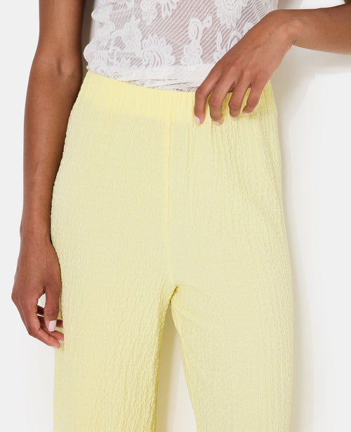 Pantalon droit en tissu bubble reliefé - PIMKIE - 3