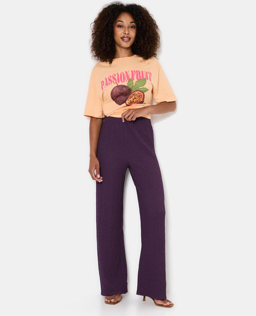 Pantalon droit en tissu bubble reliefé - PIMKIE - 1