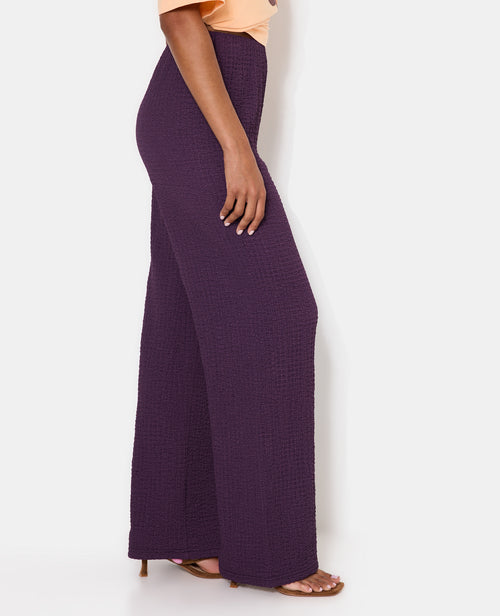 Pantalon droit en tissu bubble reliefé - PIMKIE - 2