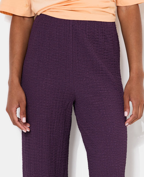 Pantalon droit en tissu bubble reliefé - PIMKIE - 3