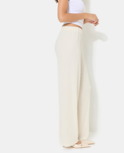 Pantalon droit en tissu bubble reliefé - PIMKIE - 2