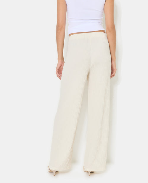 Pantalon droit en tissu bubble reliefé - PIMKIE - 6