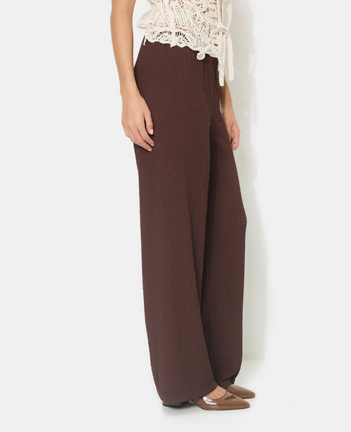 Pantalon droit en tissu bubble reliefé - PIMKIE - 2