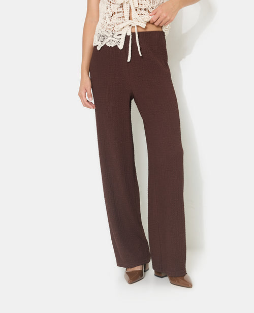 Pantalon droit en tissu bubble reliefé - PIMKIE - 5