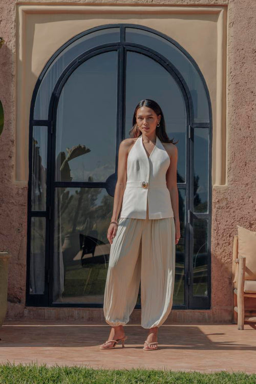 Pantalon bouffant en satin - PIMKIE - 1