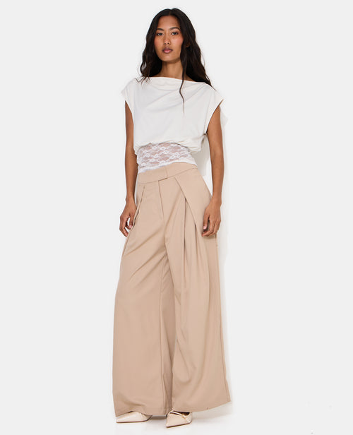 Pantalon large avec jeux de plis - PIMKIE - 1