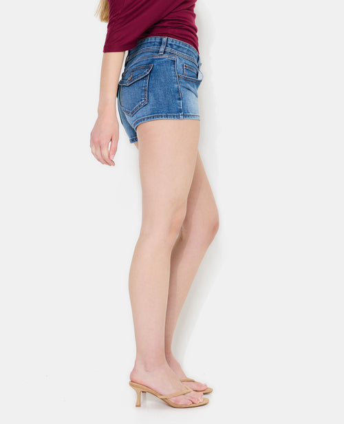 Micro-short en jean poches plaquées - PIMKIE - 2