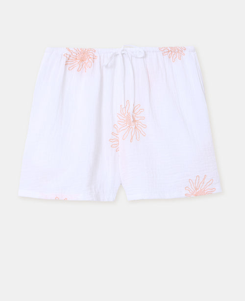 Short en gaze de coton avec soleils brodés - PIMKIE - 4