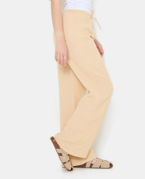 Pantalon en gaze de coton taille élastiquée - PIMKIE - 2