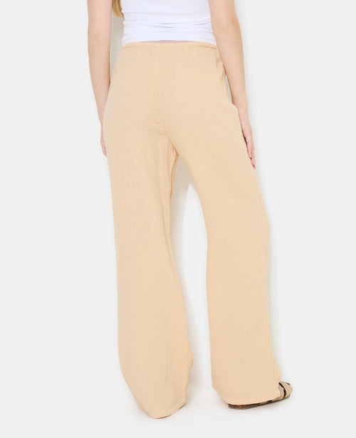 Pantalon en gaze de coton taille élastiquée - PIMKIE - 6