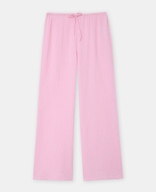 Pantalon en gaze de coton taille élastiquée - PIMKIE - 4