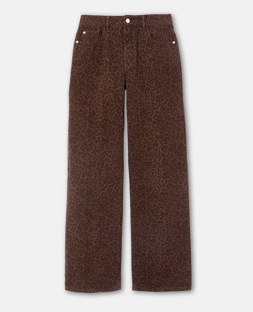 J71-2 / Jean wide taille medium motif léopard - PIMKIE - 4