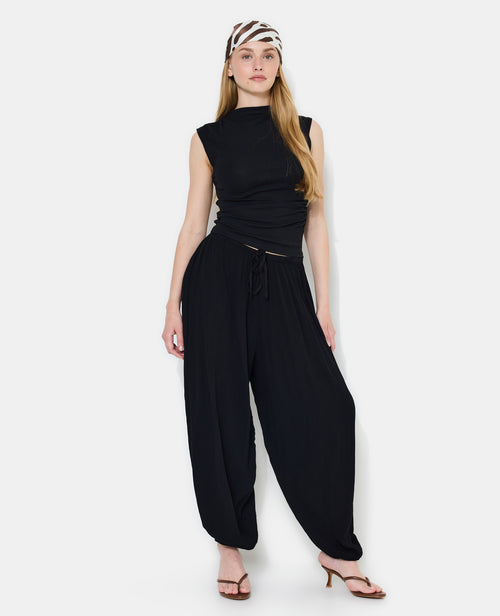 Pantalon bouffant en tissu crépon - PIMKIE - 1