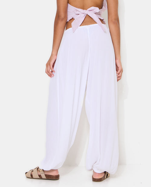 Pantalon bouffant en tissu crépon - PIMKIE - 6