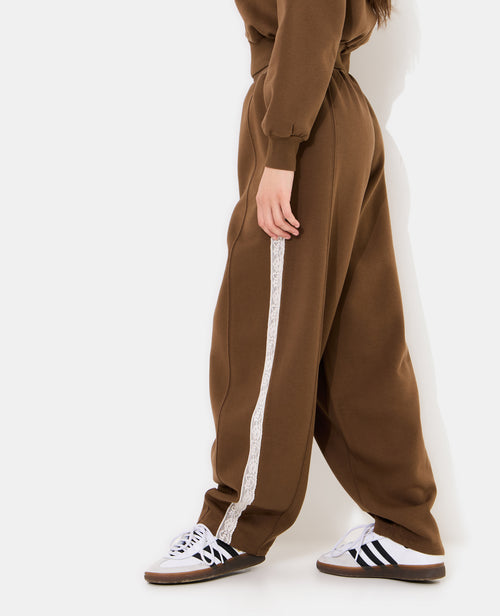 Pantalon molleton barrel avec dentelle - PIMKIE - 2