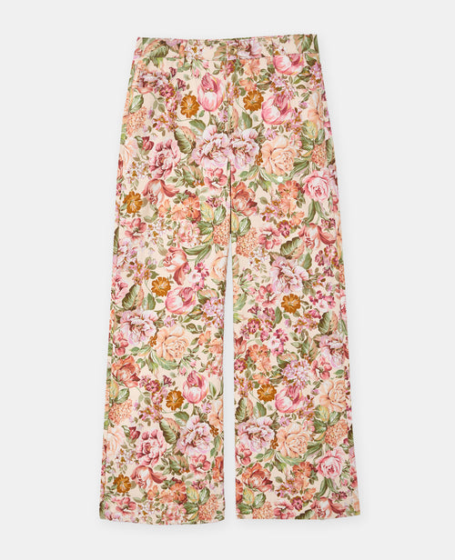 Pantalon droit motif fleurs façon tapisserie - PIMKIE - 4