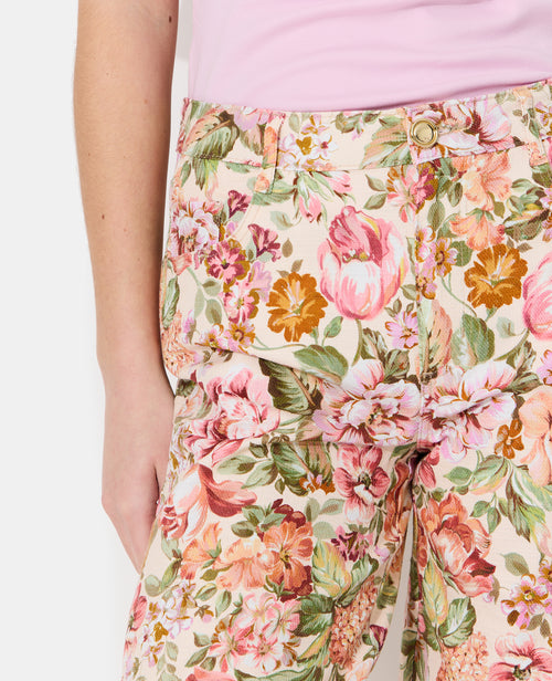 Pantalon droit motif fleurs façon tapisserie - PIMKIE - 7