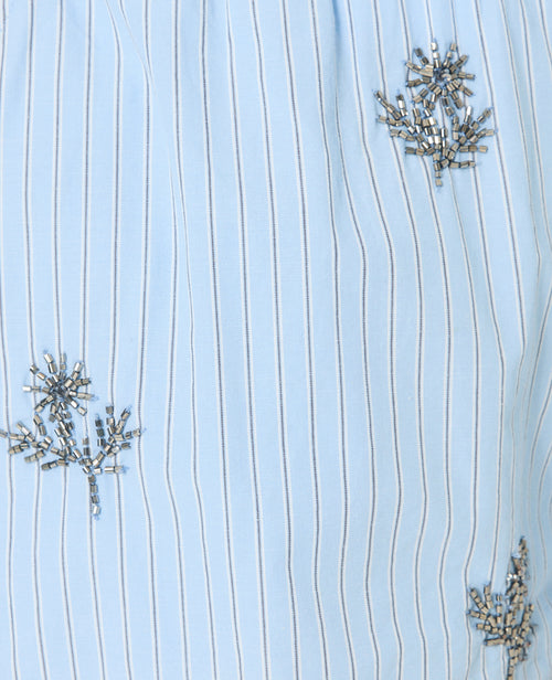 Short rayé avec fleurs en perles bijoux - PIMKIE - 7