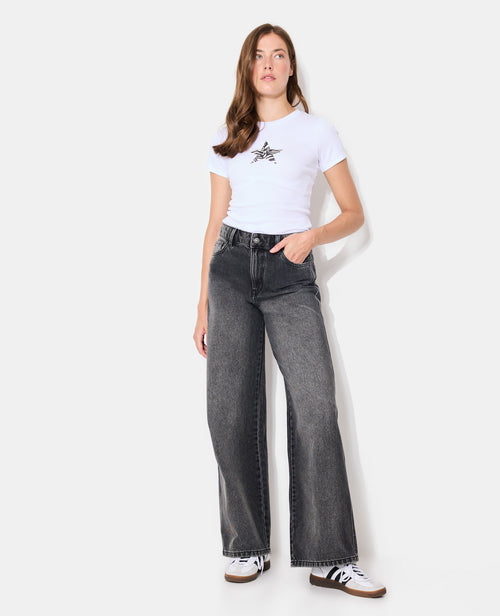 J99-3 / Jean baggy taille basse - PIMKIE - 1
