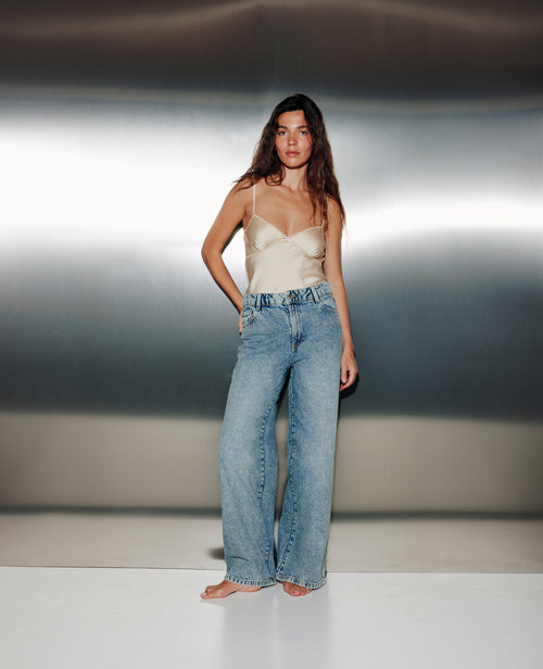 J99-3 / Jean baggy taille basse - PIMKIE - 1