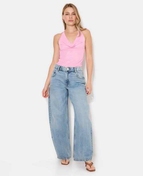 Jean barrel taille haute - PIMKIE - 1