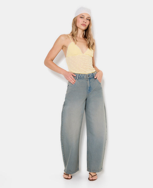 Jean barrel taille haute - PIMKIE - 1