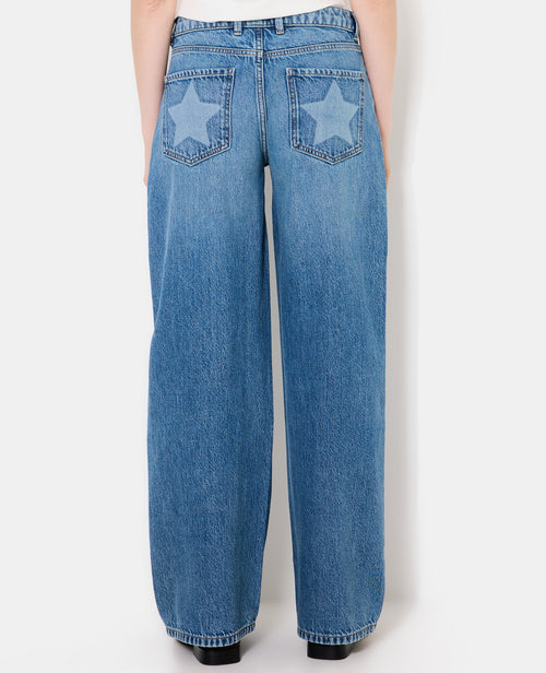 Jean wide taille basse avec étoiles - PIMKIE - 6