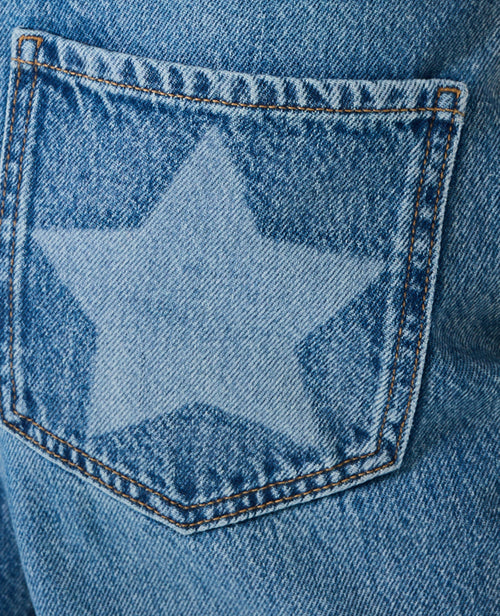 Jean wide taille basse avec étoiles - PIMKIE - 8