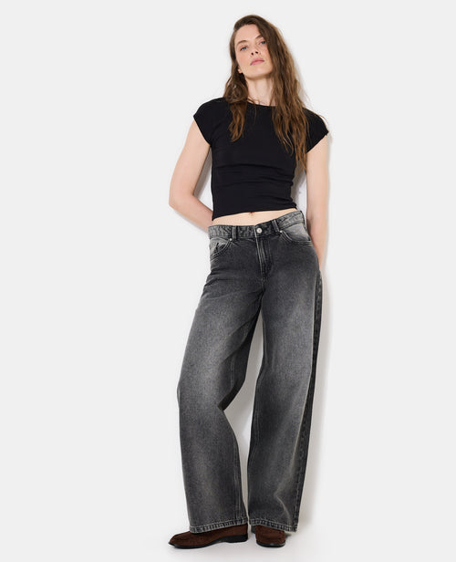 Jean wide taille basse avec étoiles - PIMKIE - 7