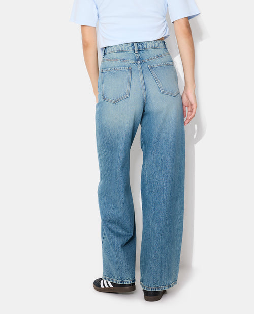Jean wide taille haute avec ceinture décalée - PIMKIE - 6