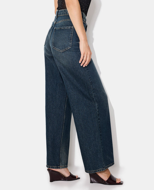 Jean wide taille haute avec ceinture décalée - PIMKIE - 2