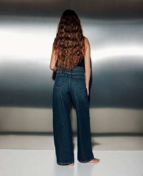 Jean wide taille haute avec ceinture décalée - PIMKIE - 2