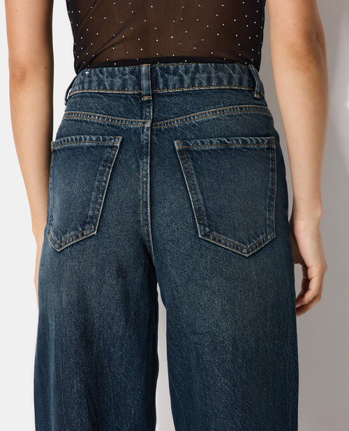 Jean wide taille haute avec ceinture décalée - PIMKIE - 3