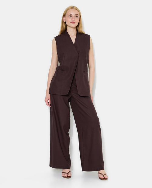 Pantalon droit et large avec lin - PIMKIE - 3