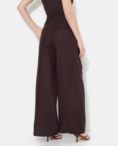 Pantalon droit et large avec lin - PIMKIE - 6