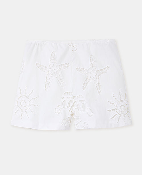 Short taille haute avec broderies ajourées - PIMKIE - 4