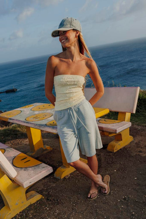 Bermuda en molleton taille élastiquée - PIMKIE - 1