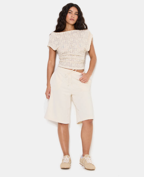 Bermuda en molleton taille élastiquée - PIMKIE - 1