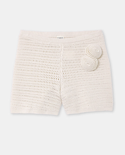 Short en maille ajourée avec fleurs - PIMKIE - 4