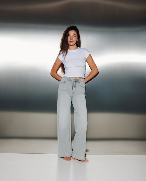 J71-1 / Jean wide taille haute - PIMKIE - 1