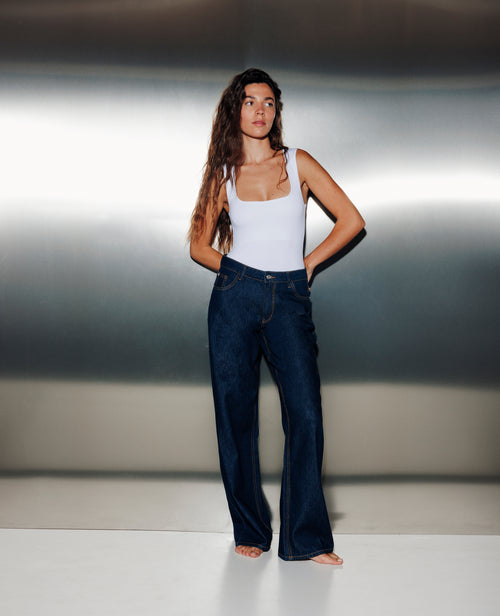 J71-1 / Jean wide taille haute - PIMKIE - 1
