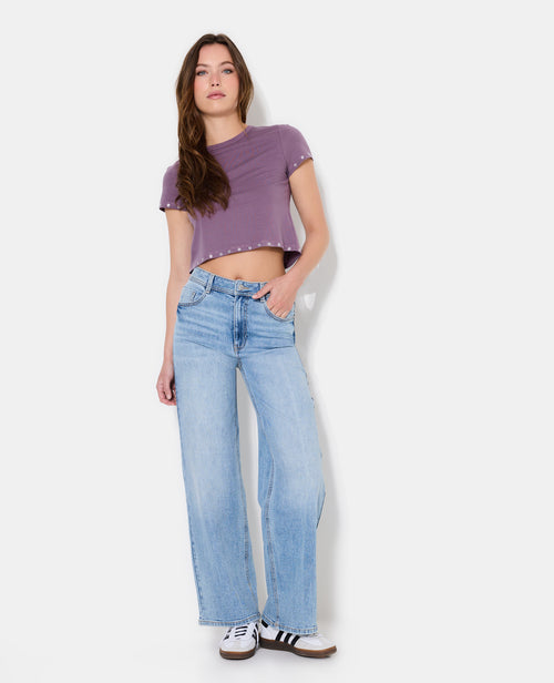 J71-1 / Jean wide taille haute - PIMKIE - 1