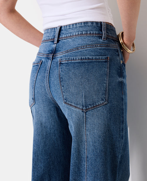 Jean wide taille haute avec coutures façon plis - PIMKIE - 3