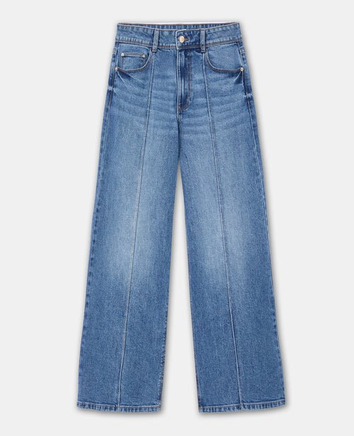Jean wide taille haute avec coutures façon plis - PIMKIE - 4