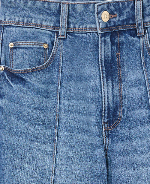 Jean wide taille haute avec coutures façon plis - PIMKIE - 8